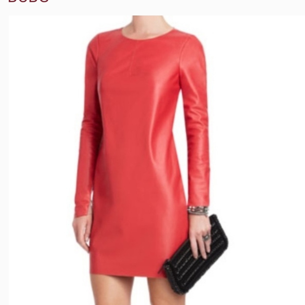 BCBG Faux leather dress, size 2